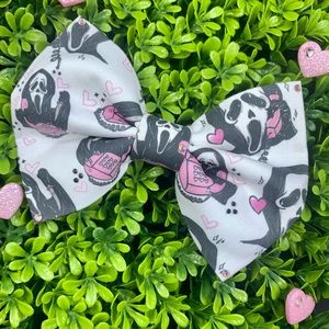 Ghost face hair bow
